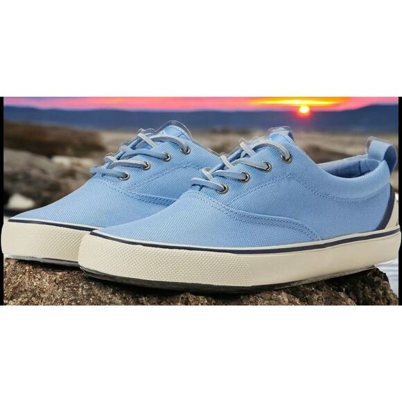 Sperry Striper II Seacycled Beach Blue Summer Deck Boat Shoes Mens 11 Fast Ship main image 5